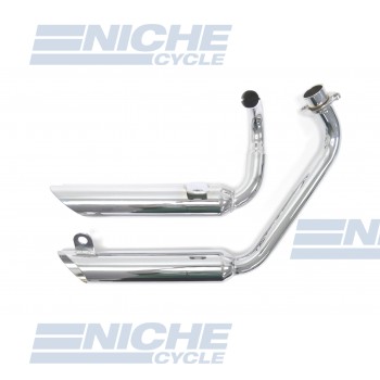 Yamaha Virago XV 500 MAC 2-Into-2 Chrome Turnout Exhaust System 004-0814