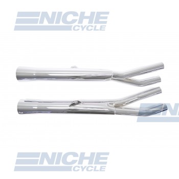 Honda CB750 K & Custom Performance Exhaust Motorcycle Mufflers Flare Tip Chrome  001-1611