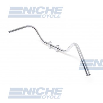 Handlebar - 1" Med Buckhorn Chrome-Dimp 07-12521