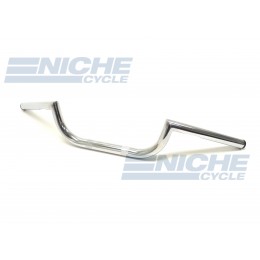 Handlebar - 1" Reverse Clubman Chrome - Dimpled 07-12558