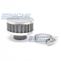 36MM Chrome End Cap Air Filter 12-50336