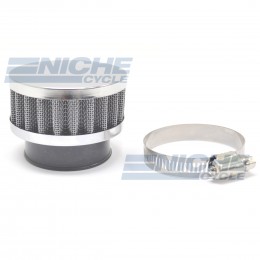 45mm Chrome End Cap Air Filter 12-50345