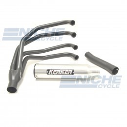 Kawasaki GPz550 '84-85 4 into 1 Black & Brushed Aluminum 123-65551