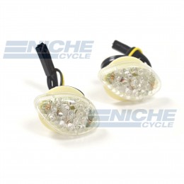 Front Fairing Mounted LED Clear Turn Signals - Honda 61-89550