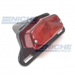 Lucas Style Taillight & Plate Holder - Gloss Black 62-21510B