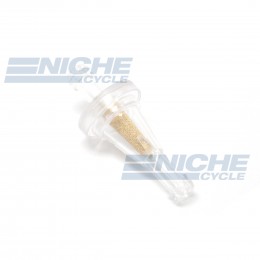 Universal 5/16" Fuel Filter Clear Inline Brass  A-FF010-8