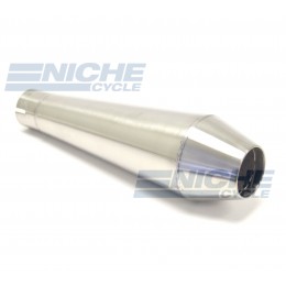Reverse Cone 12" - Stainless Steel 1.75" Inlet ID - Brushed NCS-1750-12-SS