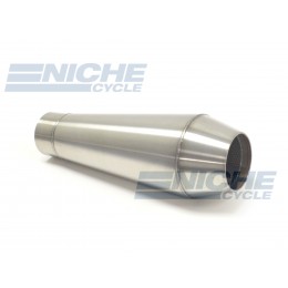 Reverse Cone Slip On Stainless Steel Muffler 12" MC-12-SS