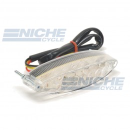 Universal LED oval Taillight - Clear Lens 62-21650