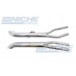 Honda CB900 Custom Slip On Motorcycle Mufflers Turnout Chrome  001-3110