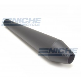 Reverse Cone 12" - Stainless Steel 1.0" Inlet ID - Black NCS-1000-12-BS