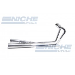 Yamaha XS650 MAC 2-Into-2 Chrome Megaphone Exhaust System 004-0133