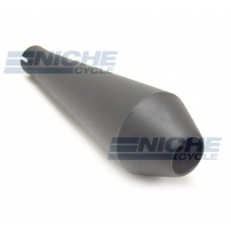 Reverse Cone 12" - Stainless Steel 1.5" Inlet ID - Black NCS-1500-12-BS