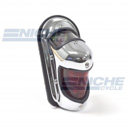 Beehive Fender Mounted Taillight Chrome 62-21610