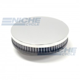 Offset Slim Pancake 58mm Chrome Air Filter RC-305