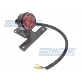 Round Classic Style Taillight - Black