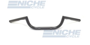 Handlebar - 1" Reverse Clubman Type Black - Dimpled 07-12559