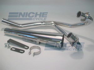 Kawasaki GPZ 305 83-85 MAC 2-Into-1 Chrome Megaphone Exhaust System 002-1203