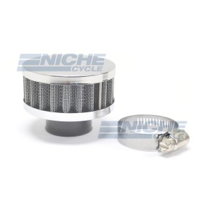 28MM Chrome End Cap Air Filter 12-50328