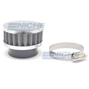 Compact 43mm Chrome End Cap Air Filter 12-50343