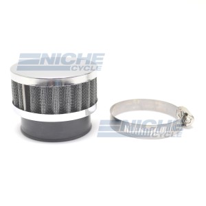 48mm Chrome End Cap Air Filter 12-50348