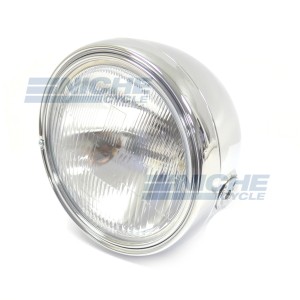 7.5" Side Mount Complete Headlight Assembly Chrome DOT 6J8-H/C