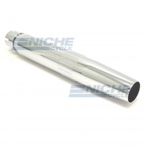 16" Chrome Ribbed Tapered Muffler 80-25330