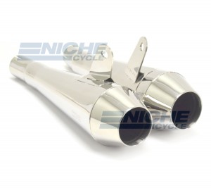 Thruxton 1200 2016-On 304SS Polished Mufflers MC-CN-TPW-BRT