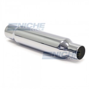 12" Chrome Shorty Canister Muffler 80-03310