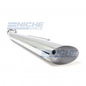 24" Chrome Slashback Upswept Muffler 80-84025