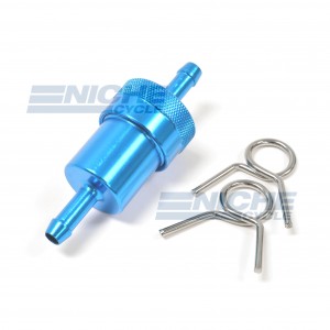Fuel Filter- Inline CNC Blue 1/4" 14-34471