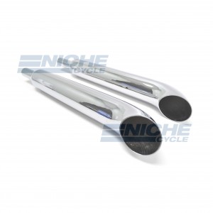 Kawasaki KZ1000 Slip On Motorcycle Mufflers Turnout Chrome  002-0510