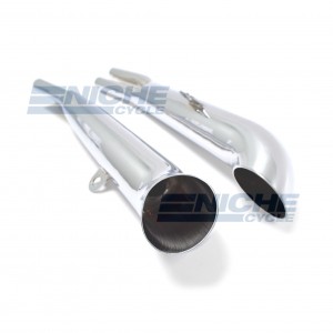 Kawasaki KZ900 Performance Exhaust Motorcycle Mufflers Turnout Chrome  002-0410