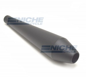 Reverse Cone 12" - Stainless Steel 1.25" Inlet ID - Black NCS-1250-12-BS