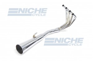 Honda CB400F 75-77 MAC 4-Into-1 Chrome Megaphone Exhaust System 001-0501