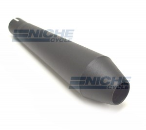 Reverse Cone 12" - Stainless Steel 1.375" Inlet ID - Black NCS-1375-12-BS