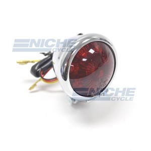 Bates Style Taillight Chrome 62-21519