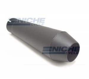 Reverse Cone 12" - Stainless Steel 2.0" Inlet ID - Black NCS-2000-12-BS