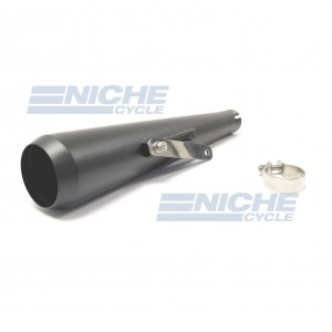 Reverse Cone Megaphone Can Black Stainless Steel - No Baffle  NCS-4029-BS