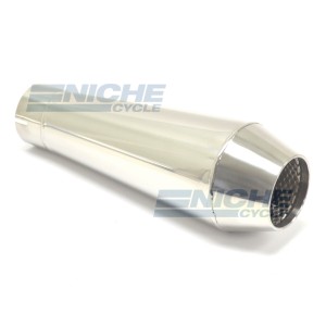 Reverse Cone 12" - Stainless Steel 2.5" Inlet ID - Polished NCS-2500-12-PS