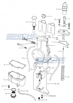 Mikuni TM35-1 Exploded View - Replacement Parts Listing TM35-1_parts_list