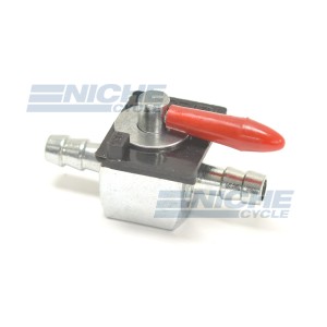 Inline Red Handle Fuel Valve - 6mm 7mm and 8mm Options 43-1714X