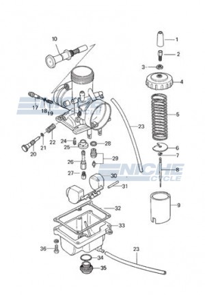 Mikuni VM26-606 Exploded View - Replacement Parts Listing VM26-606_parts_list