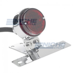 Round Classic Style Taillight - Chrome 62-21514