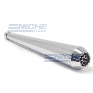 27" Chrome Dunstall Reverse Cone Replica Muffler 80-84051