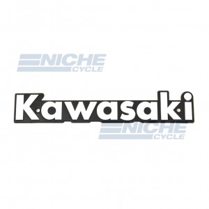 Classic Kawasaki Tank Badge White/Black 43-95910
