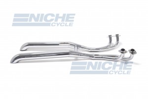 Honda GL1000 Gold Wing 75-79 4-Into-2 Chrome Turndown Exhaust System 001-1718